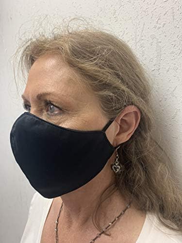 Máscara facial reutilizável premium, 3pk, para adultos e jovens | Feito para conforto, lavável e respirável, máscara de tecido de spandex de spandex de duas camadas