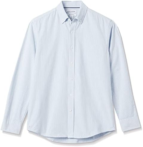 Essentials Men's Men's regularmente manga longa Camisa Oxford