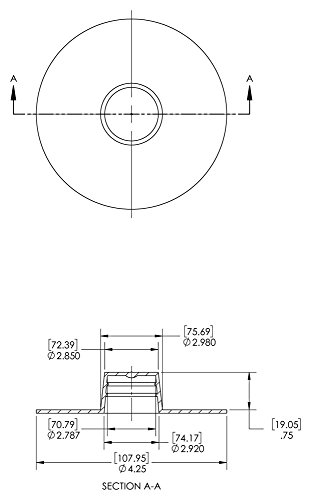 CAPLUGS 99396248 Tampa de plástico cônica e plugue com flange extra largo e extra WWX-500, PE-LD, CAP OD 2.787 ID