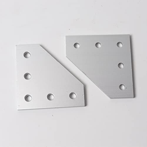 10/14pcs anodizou 5 orifícios de 90 graus Placa 60 * 60 * 4mm para Prusa i3 urso, trilho, trilho, minimill -