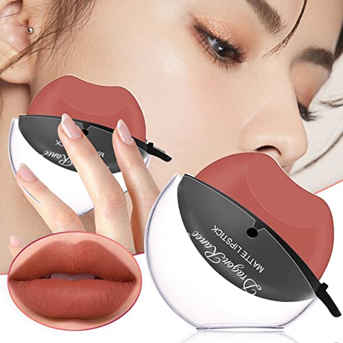 1pc Lazy Matte Makeup Lips hidratantes duradouros, hidratante de longa duração cosméticos de brilho à prova d'água para mulheres