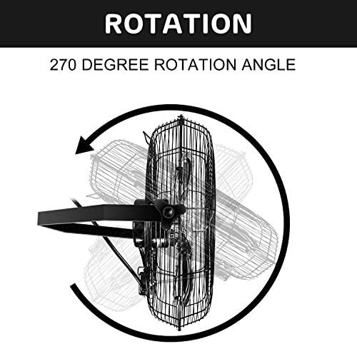 Ventilador de montagem de parede de 18 polegadas InfiniPower, 3 velocidades de parede industrial de fãs de metal