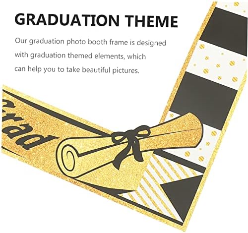 Sewacc 5pcs Props Decoração da faculdade Decoração de graduação Graduação Supplias do ensino médio Decorações de aula Booth para uma