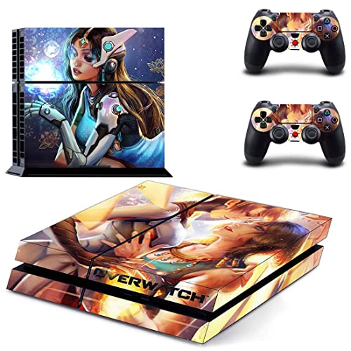 Game VoverWatchc Ashe Bastion Doomfist Hanzo Genji PS4 ou PS5 Skin Skinger para PlayStation 4 ou 5 Console e 2 Controllers