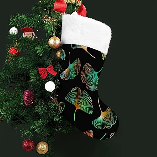 Ginkgo Leaf Personalizou Christmas Stocking Home Chas Tree Fireplate Decorações penduradas