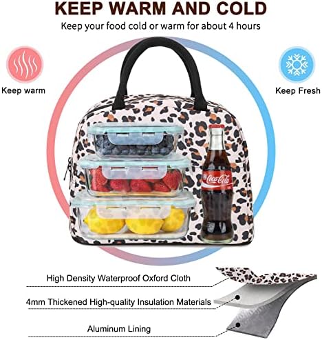 Baga de lancheira Ylebs para mulheres lancheiras isoladas reutilizáveis ​​bolsas mais frias para o trabalho, térmica resistente à