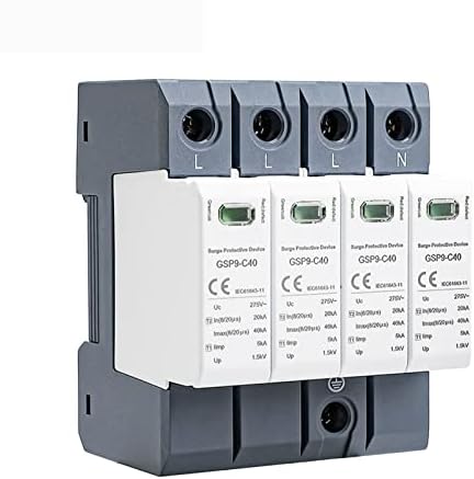 Lemil GSP9 Protetor de surto de 4pole 20KA-40KA SPD AC275V AC385V 400V 440V SPD House Surge Protector 1p+N Rail 1pcs