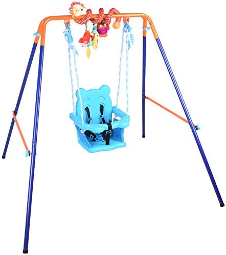 DRM Dobring Criano Swing com brinquedos pendurados em espiral-Defesa para o bebê externo/bebê de serviço externo com assento de