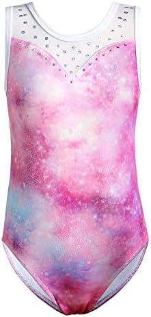 Legras de ginástica para meninas dança vestir roupas de dança de balé de criança espumante Sparkle Unicorn Rainbow Fancy