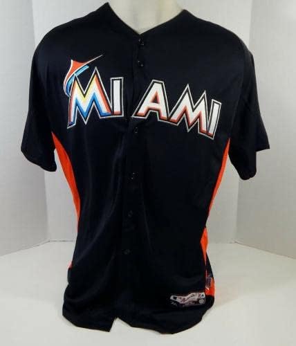 2012-13 Miami Marlins Bryan Petersen 60 Game usou Black Jersey ST BP 46 DP18406 - Jogo usou camisas da MLB MLB