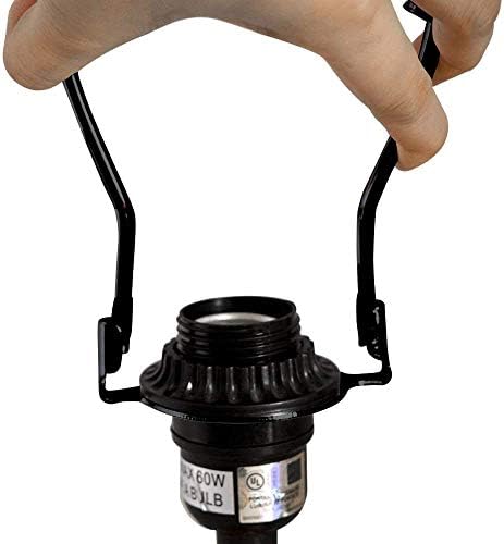 6 LAMP SHADE HARP HARP e E26 BASE DE LIGHT BASE FIXA Adaptador Finial Conjunto Finial, para lâmpadas de mesa e piso