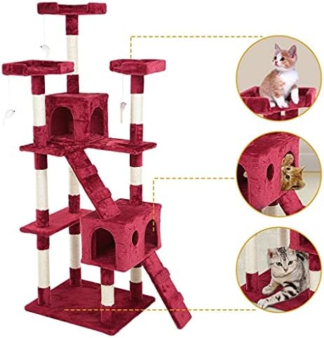 LDCHNH 170CM CATS CASA CASA POST ATIVIDADES CENTROS CATS Toys Pet Protect Atividade Centro de animais Pets Tocando móveis de escalada