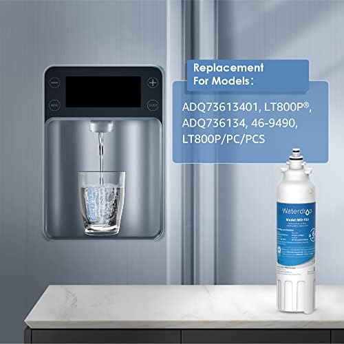 Waterdrop ADQ73613401 Refrigerator Water Filter, Replacement for LG® LT800P®, ADQ73613408, ADQ75795104, ADQ73613402,