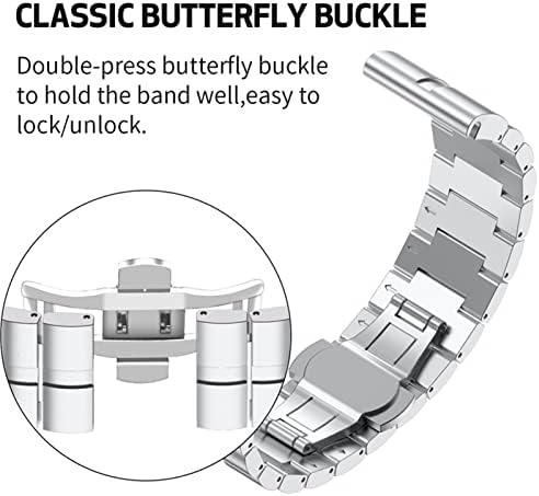 Banda de liberação rápida de 26mm de 26 mm metal fase Easy ajuste aço inoxidável Bandas pulseira de pulseira para Garmin Fenix ​​7x