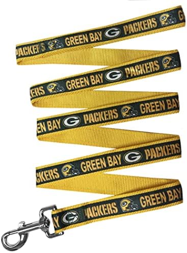 NFL PET LeASh Green Bay Packers Dog Leash, grande time de futebol da coleira para cães e gatos. Uma trela de gato brilhante