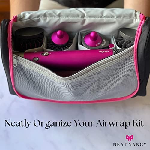 Caso de viagem de Nancy para Dyson Airwrap Styler and Anexments - bolsa all -in -one e organizador portátil - facilita a viagem e