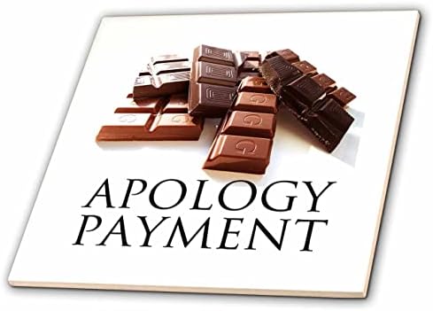 Imagem 3drose de palavras Pagamento de desculpas com imagem de chocolate - ladrilhos