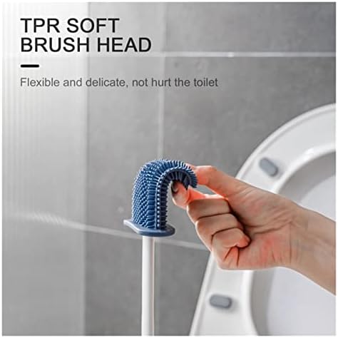 Escova de escova de vaso sanitário pincel de montagem no vaso sanitário conjunto de banheira longa e mole mole e suporte
