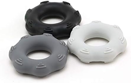 Lioobo 3 pcs silicone fortalecedor de mão anel de mão de punho de punho de força para homens para homens túneis de carpo túneis de garra