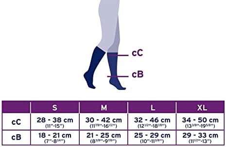 Jobst Sosoft Compression Socks, 8-15 mmhg, joelho de altura, com nervuras e dedos fechados
