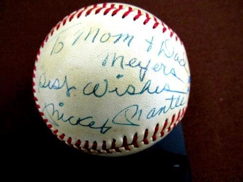 Mickey Mantle, melhores votos Yankees Hof assinado Auto Lee Macphail Baseball JSA Loa - Bolalls autografados