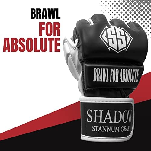 Shadow Stannum Gear MMA luvas de luta para boxe, treinamento, sparring, Proteção de pulso de palmeira aberta Luvas