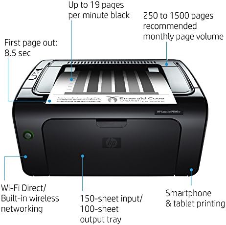 HP Laserjet Pro P1109W Impressora monocromática,