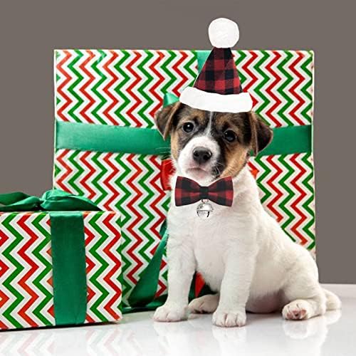 PET de Natal Papai Noel Hat Tie Bow Bells Pompom Feliz Natal cachorro Cat chapéu Contest para férias em casa Ano Novo Decorações