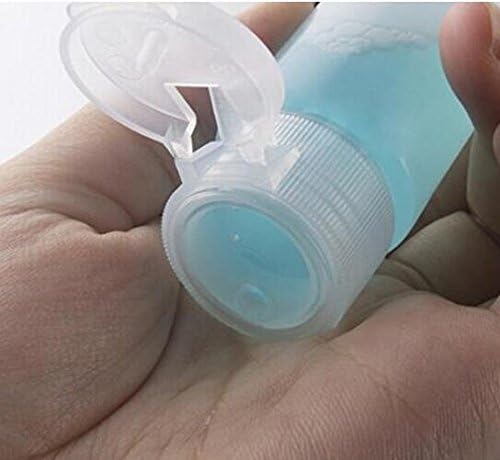 12pcs vazios de amostra de plástico transparente Capinho de giro de tampa de garrafa de garrafa Pote de potência