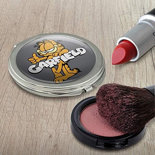 Gráficos e mais Garfield com logotipo Compact Travel Purse Bolsa Makeup Mirror