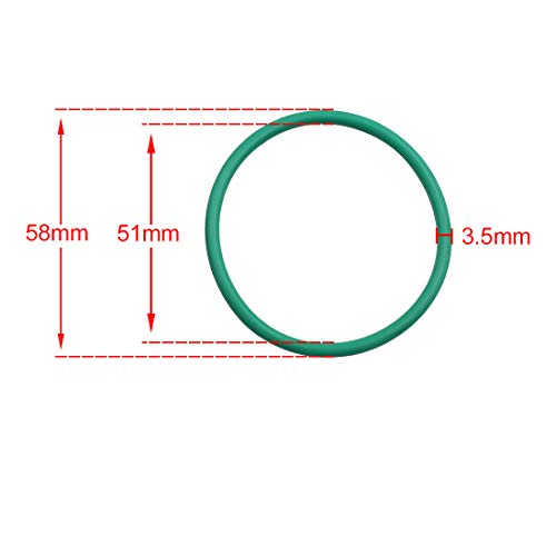 Mapão de fornecimento O-ring de borracha fluorina, 58 mm OD 51mm ID de 3,5 mm de largura de fkm vedação Junta para