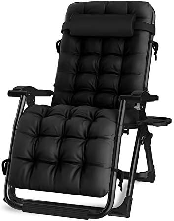 Cadeira de gravidade zero de grandes dimensões, reclinável de gramado, cadeira de espreguiçadeira reclinável, espreguiçadeira