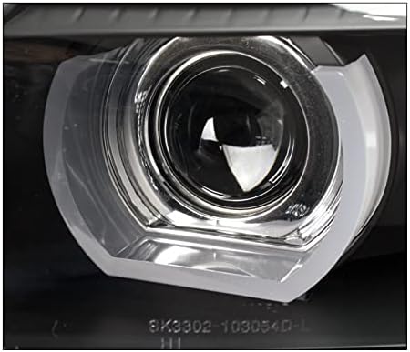 ZMAUTOPTS LED LED 3D HALO PROJETOR FARÇONS BLACK COMPATÍVEL COM 2009-2011 BMW 3 Série E90 4 portas [modelo HID-AFS]