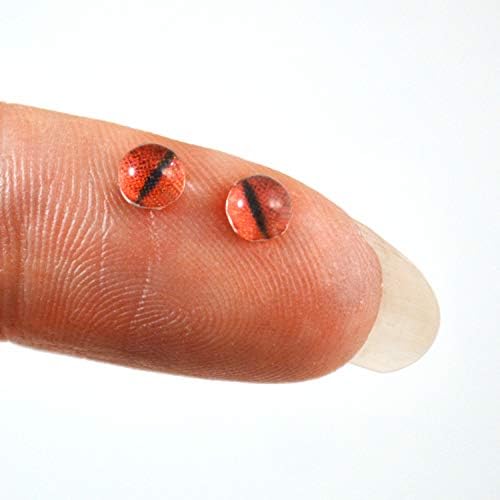 4mm minúsculos olhos de vidro de dragão vermelho de 4 mm par de pequenos cabochons planos para escultura de brinquedos de argila