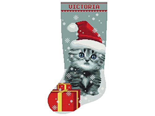 Cross Stitch Patterns PDF/meias de Natal personalizadas Modern countled Easy fofo gato bebê animal cross stitch gráfico diy/digital