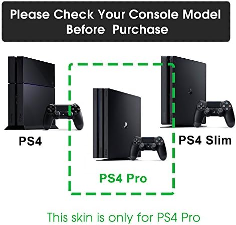 Eseeking de protetor de corpo inteiro Decalque de pele de vinil para PS4 Pro Console e 2pcs PS4 Pro Controller Skins Skins
