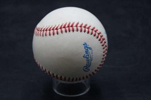 Mickey Mantle assinou Rawlings Oal Baseball Brown Autograph JSA Loa D5844 - Bolalls autografados