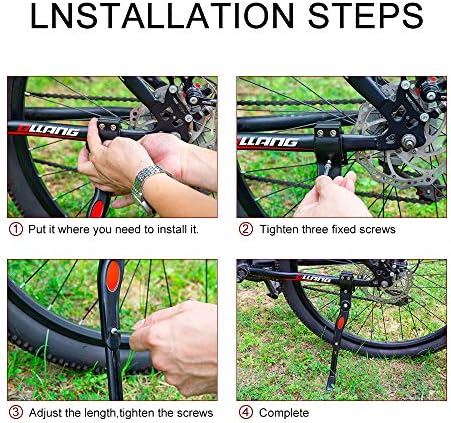 UHACKER Ajusta de bicicleta ajustável para o lateral traseiro de alumínio para a bicicleta 22 -27