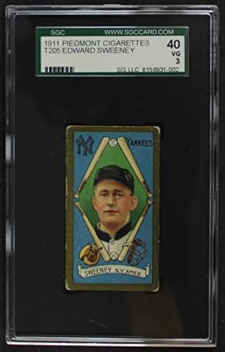 1911 T205 Jeff Sweeney New York Yankees SGC SGC 3.00 Yankees