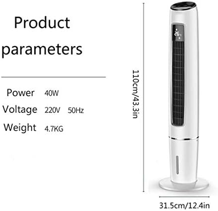 Isobu Liliang--Coolers evaporativos Fan silenciosamente oscilantes da torre com tanque de água de 4 l, refrigerador de ar