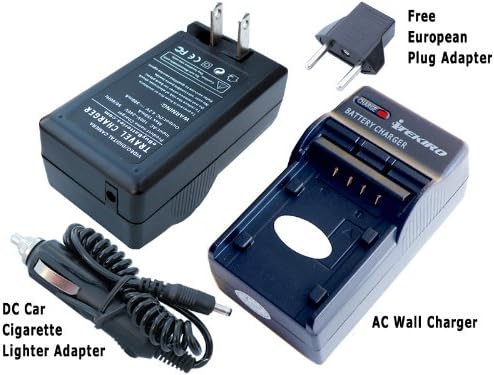Kit de carregador de bateria de carro de parede AC ITEKIRO para Panasonic DMC-LX3S + ITEKIRO 10 em 1 Cabo de carregamento