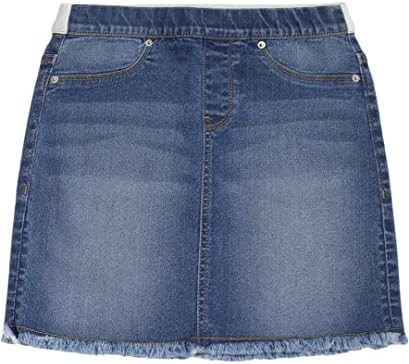 Calvin Klein Girls 'Stretch Denim Skirt, Authentic/Pull On, 12-14