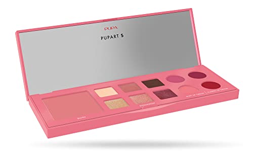 Pupas Milano PULHER S Paleta de maquiagem - corretores sedosos e blush - sombras compactas - brilho brilhante, cremes