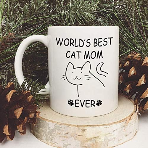 Cat Mom Gifts Worlds Melhor Mãe Cat Mãe Ever Caneca - Gato Amante Presentes Para Mulheres - Presentes de Aniversário