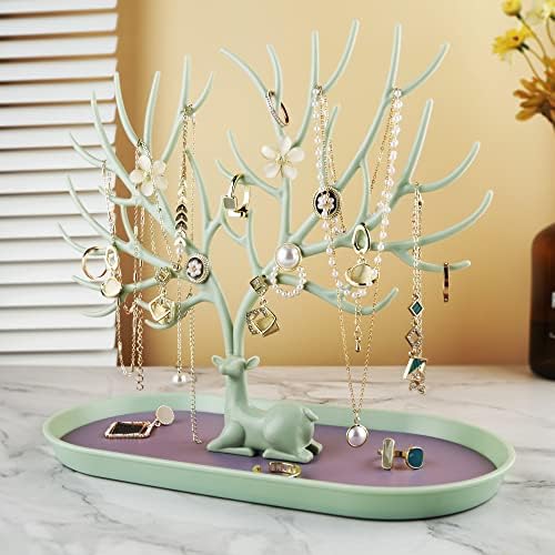 Maior e menos Antlers Display Jewelry Stand, Tree Tower Rack Organizador pendurado para brincos de anel Pulseira de colar