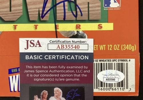 Tino Martinez assinou a caixa de cereais Wheaties Baseball NY Yankees Autograph WSC JSA - Bolalls autografados