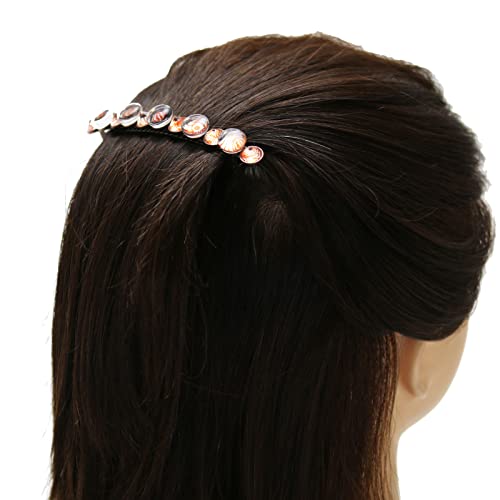 Tamarusan Barrette Orange Resin Vortex Vortex Cabeça Cabeça Acessório de Cabelo