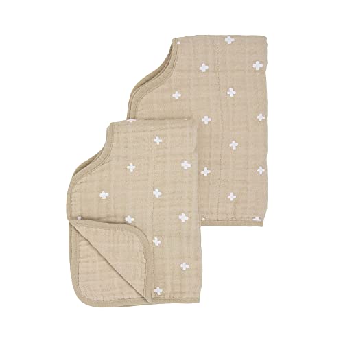 Little Unicorn 2 Pack Cotton Muslin Burp panos | algodão | Multi-camada | Ultra absorvente e macio | Design ergonômico | Abalar
