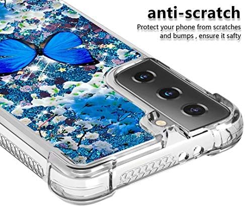 Caso Flipbird para Samsung Galaxy S30, Bling Luxury Fashion Fashion Flutuante Sparkle Shock Absortion Protective Case para Samsung