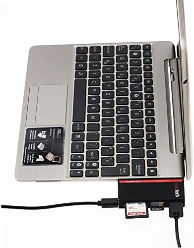 Navitech 2 em 1 laptop/tablet USB 3.0/2.0 Adaptador de cubo/micro USB Entrada com SD/micro SD Reader compatível com hp elite de